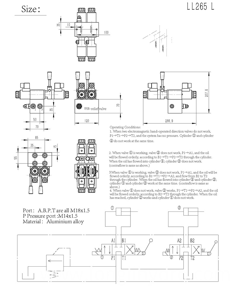 High Pressure Hydraulic System Combination Valve